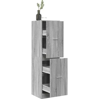 Koupelnový nábytek vidaXL Skříňka na léky 40 x 41 x 144,5 cm kompozitní dřevo [3309641] Barva: šedá sonoma