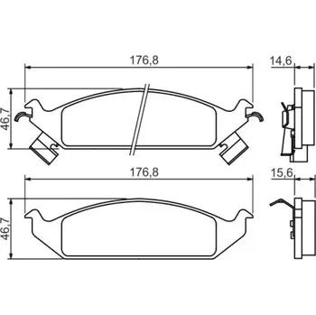 Brzdová destička BOSCH Sada brzdových doštiček: 0 986 494 313