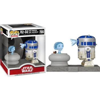 Figurka Funko POP! 766 Deluxe: Star Wars - R2-D2 And Princess Leia Hologram