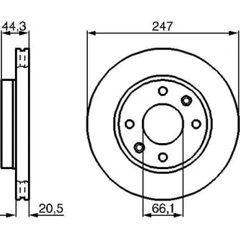 Brzdový kotouč BOSCH Brzdový kotouč větraný Ø247,5mm 0 986 478 211