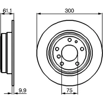Brzdový kotouč BOSCH Brzdový kotouč plný Ø300mm 0 986 478 321