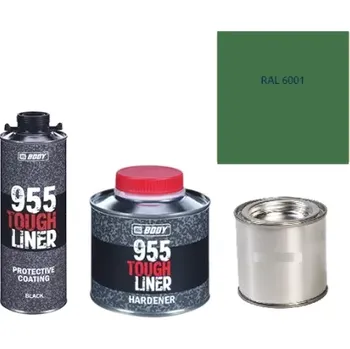 Autolak HB BODY 955 RAPTOR tough liner - 2k polyuretan textura set/báze + tužidlo + barva /RAL 6001 900ml