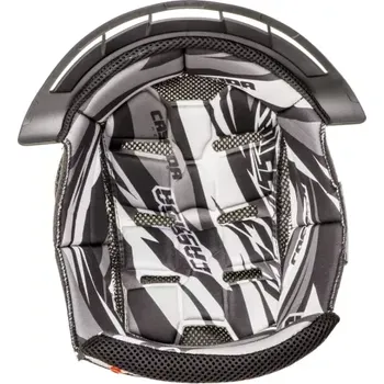 Helma na motorku klobouk interiéru pro přilby CROSS PRO II, CASSIDA (černá/bílá/šedá, vel. 2XL)