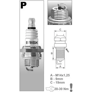 Autodíl zapalovací svíčka P17 řada Classic, BRISK - Česká republika