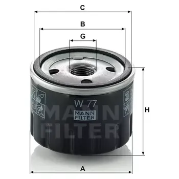 Filtr do auta MANN FILTER Olejový filtr W 77