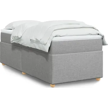 Nábytek vidaXL Box spring postel s matrací 90x200 cm textil [3285347] Barva: světle šedá