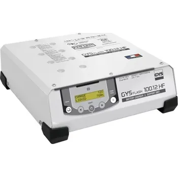 Nabíječka autobaterie GYS FLASH NABÍJEČKA/STABILIZOVANÝ ZDROJ 100.12HF, 12 V, 20-1200 AH, 100 A, KABELY 2.5 M