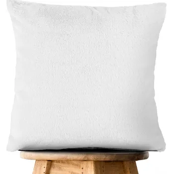 Povlak na polštářek Plyšový dekorační povlak na polštář PL-002 Světle šedý/tmavě šedý 50 x 60 cm