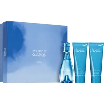Dámský parfém Davidoff Davidoff Cool Water, SET: Toaletní voda 100ml + Sprchový gél 75ml + Tělové mléko 75ml Pre ženy Toaletní voda