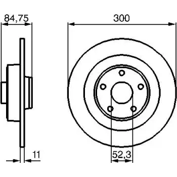 Brzdový kotouč BOSCH Brzdový kotouč plný Ø300mm 0 986 479 083