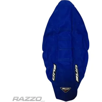 Moto sedlo Potah sedla BudRacing Seat Cover FullTraction Honda CRF450R 21-26 CRF250R 22-26 Blue BUD logo