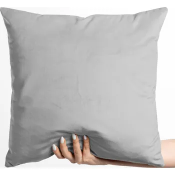 Povlak na polštářek Sametový povlak na polštář Velvet Premium SVP-027 Světle šedý 35 x 45 cm