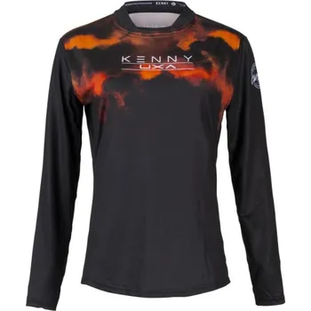 cyklistický dres KENNY Cyklistický dres s dlouhým rukávem letní - CHARGER W - černá/oranžová S