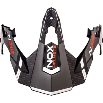 Helma na motorku BRUNOX štít k přilbě N312 DRONE, NOX (tmavě modrá matná, červená)