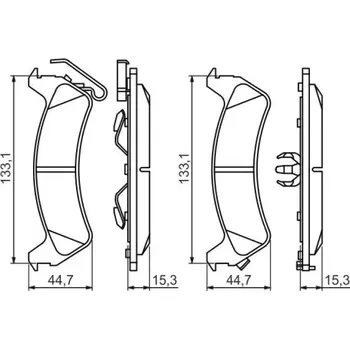 Brzdová destička BOSCH Sada brzdových doštiček 0 986 494 348