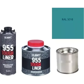 Autolak HB BODY 955 RAPTOR tough liner - 2k polyuretan textura set/báze + tužidlo + barva /RAL 5018 900ml