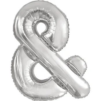 Balónek Amscan Symbol & stříbrné fóliové balónky 86 cm