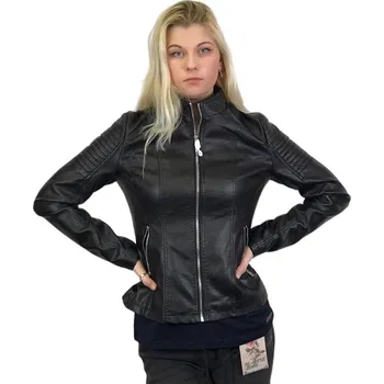 Koženková bunda Barva: černá, Velikost: S