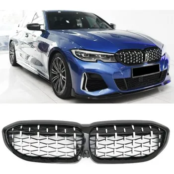 Tuning PROTEC Přední maska BMW 3 G20 G21 pre-LCI DIAMOND CHROME+BLACK