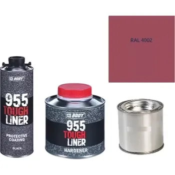 Autolak HB BODY 955 RAPTOR tough liner - 2k polyuretan textura set/báze + tužidlo + barva /RAL 4002 900ml