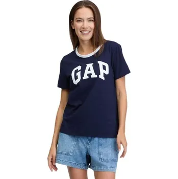 Dámské tričko Dámské tričko GAP LOGO SLUB S Tmavě modrá, Bílá