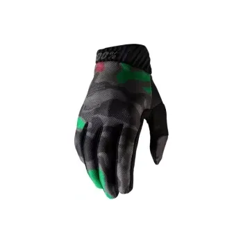 Moto rukavice S100 rukavice RIDEFIT, 100% (armádní zelená/černá, vel. S)