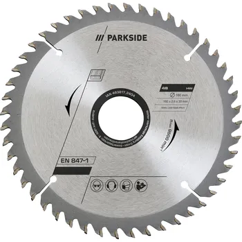 Pilový kotouč PARKSIDE® Pilový kotouč, 160 mm (160 mm dřevo 48 zubů)