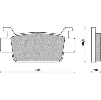 Brzdová destička brzdové destičky (směs OFF ROAD ATV SINTERED) NEWFREN (2 ks v balení) M502-741