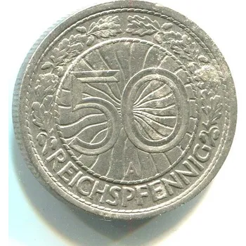 NĚMECKO. 50 Pfennig 1927/A.