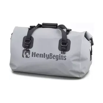 Zavazadlo na motocykl vodotěsná brašna na sedadlo spolujezdce, HenlyBegins (šedá, objem 60 l)