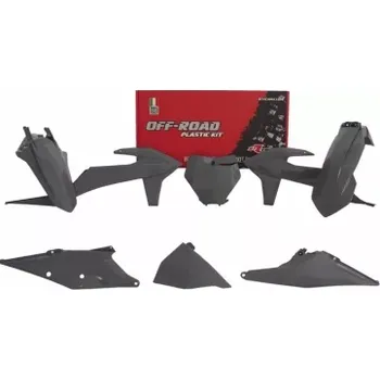 sada plastů KTM, RTECH (limitovaná edice QUANTUM GREY, šedá, 6 dílů, vč. krytů vzduchového filtru)
