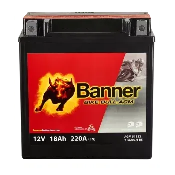 Motobaterie Banner Bike Bull AGM 51822 12V 18Ah 220A YTX20CH-BS