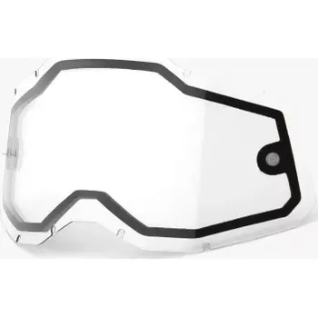 Příslušenství k helmě na motorku S100 plexi Racecraft 2/Accuri 2/Strata 2, 100% - USA (dvojité čiré, Anti-fog)