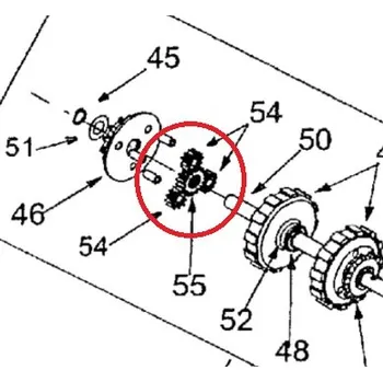 Sněhová fréza Planetové kolo - 1ks - sněhová fréza 12Z- pozice 54