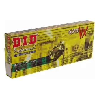 Řetězová sada pro motocykl řetěz 525VX, D.I.D. - Japonsko (barva černá, 106 článků vč. spojky ZJ)
