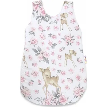 Fusak Baby Nellys Spací vak Baby Nellys, Srnka a růže, 70 cm - růžová