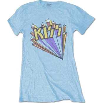 Pánské tričko Kiss Tričko Stars Womens Light Blue XL