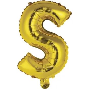 Balónek Amscan Písmeno S zlatý balónek 40cm