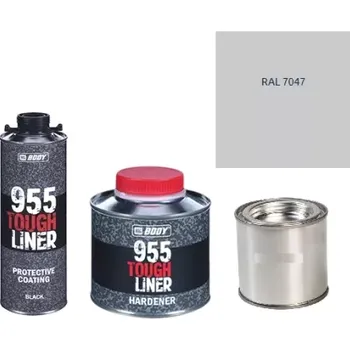 Autolak HB BODY 955 RAPTOR tough liner - 2k polyuretan textura set/báze + tužidlo + barva /RAL 7047 900ml