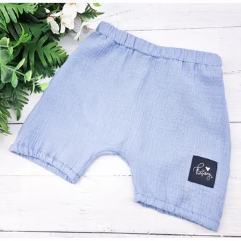 Dívčí kraťasy Kulišárny Basic mušelínové kraťasy POWDER BLUE VELIKOST: 98