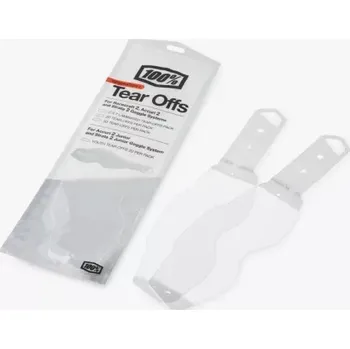 Příslušenství k helmě na motorku S100 strhávací slídový plexi STANDART pro brýle RACECRAFT 2/ACCURI 2/STRATA 2, 100% (20 vrstev v balení, průhledné)