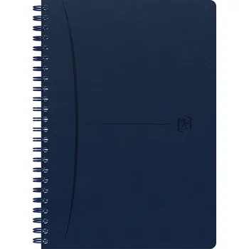 Sešit Blok spirálový Oxford Signature A5, 80 listů, čtvereček, modrý