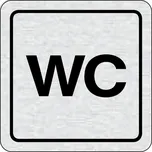 ACCEPT Piktogram WC 80 x 80 mm stříbrná…