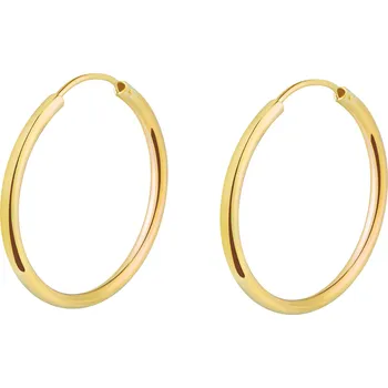 Náušnice Olivie Stříbrné 3cm KRUHY GOLD 7084 Ag 925; ≤2,7 g.