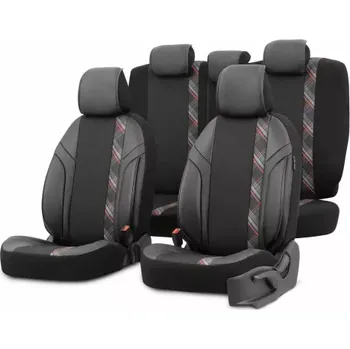 Potah sedadla AMIO Sada autopotahů OTOM HORIZON 1801 RED 3-ZIP