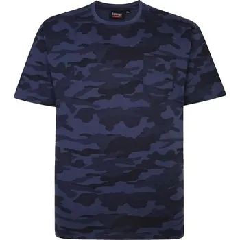 Tričko s potiskem (modrý maskáč) - v nadměrné velikosti 4394