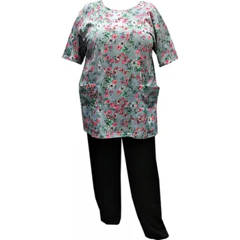 Dámský bavlněný domácí komplet - v nadměrné velikosti 0121