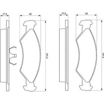 Brzdová destička BOSCH Sada brzdových doštiček 0 986 468 570