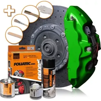 Autolak FOLIATEC DVOUSLOŽKOVÁ BARVA na brzdové třmeny ZELENÁ (SADA K APLIKACI)