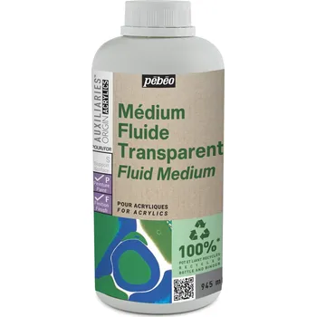 Speciální výtvarná barva Transparent Fluid Médium Pébéo Origin Acrylics 945 ml